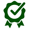 Verified approval badge icon